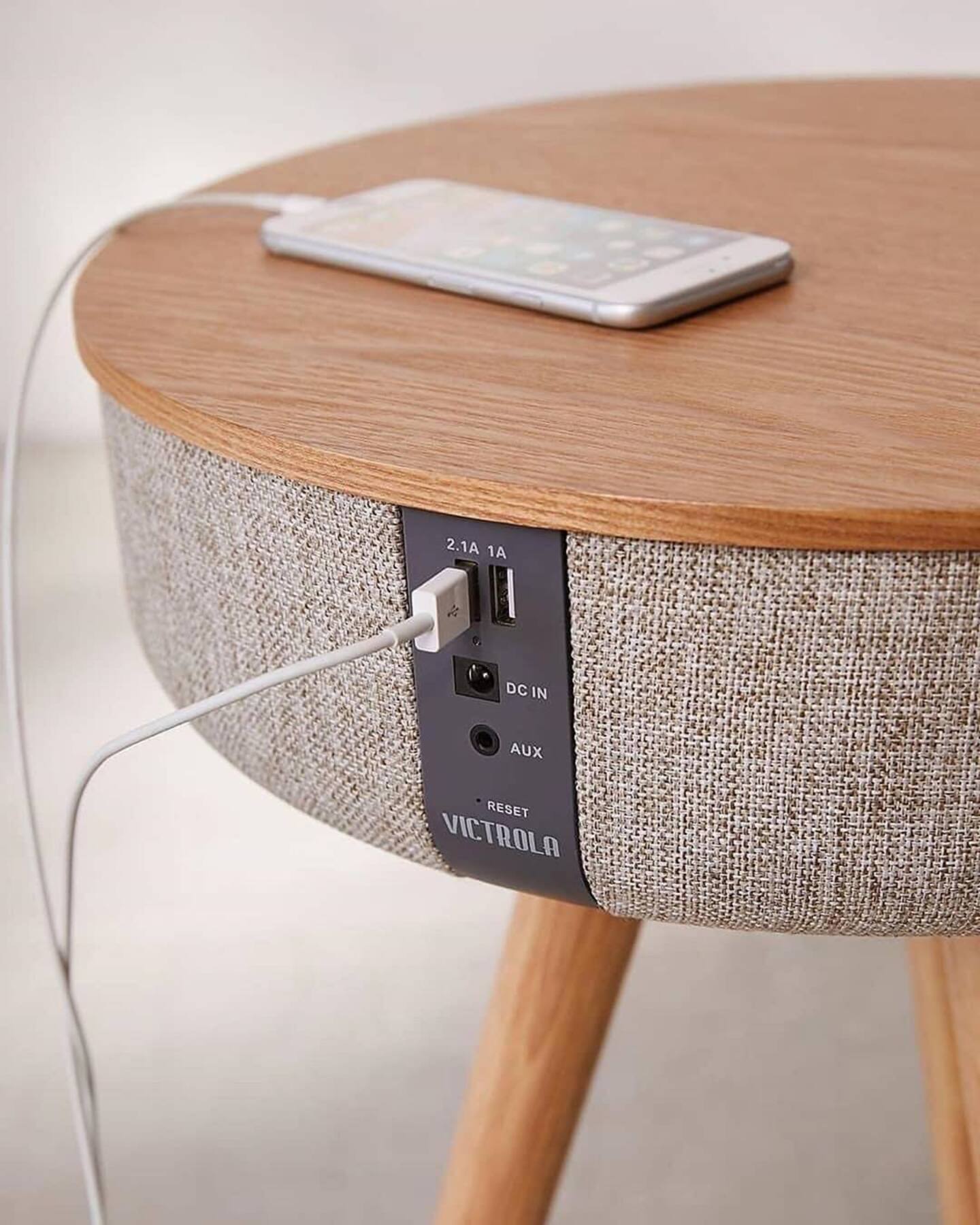 Bluetooth speaker table with USB charging